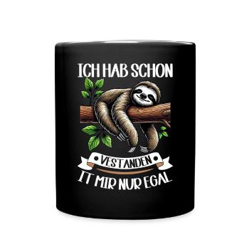 Sloth Lazy Sloth Lover Sloths - Full Colour Mug - black - Front