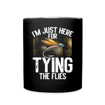Fly Tying Fly Tying Fly Fishing Fly Fishing - Full Colour Mug - black - Front