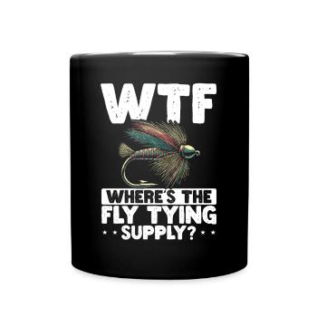 Fly Tying Fly Tying Fly Fishing Fly Fishing - Full Colour Mug - black - Front