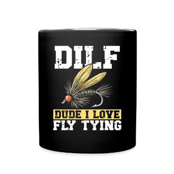 Fly Tying Fly Tying Fly Fishing Fly Fishing - Full Colour Mug - black - Front