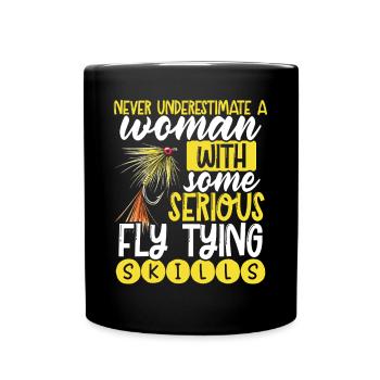 Fly Tying Fly Tying Fly Fishing Fly Fishing - Full Colour Mug - black - Front