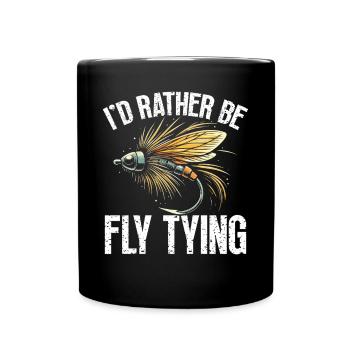 Fly Tying Fly Tying Fly Fishing Fly Fishing - Full Colour Mug - black - Front