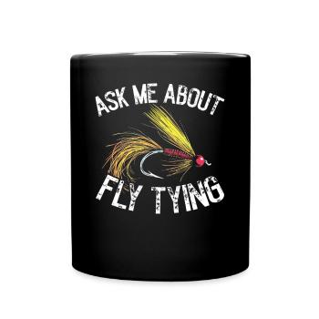 Fly Tying Fly Tying Fly Fishing Fly Fishing - Full Colour Mug - black - Front