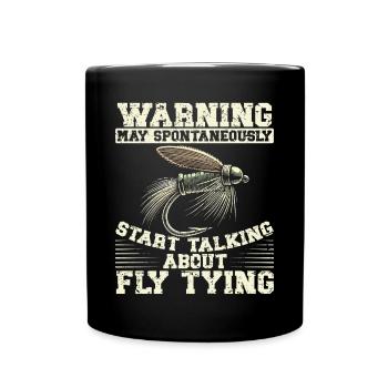 Fly Tying Fly Tying Fly Fishing Fly Fishing - Full Colour Mug - black - Front