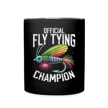 Fly Tying Fly Tying Fly Fishing Fly Fishing - Full Colour Mug - black - Front