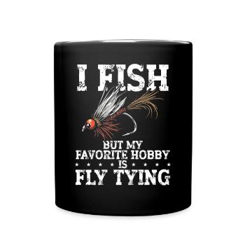 Fly Tying Fly Tying Fly Fishing Fly Fishing - Full Colour Mug - black - Front