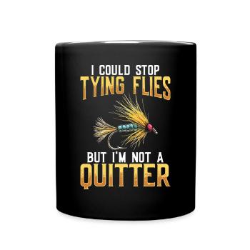 Fly Tying Fly Tying Fly Fishing Fly Fishing - Full Colour Mug - black - Front
