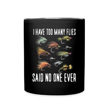 Fly Tying Fly Tying Fly Fishing Fly Fishing - Full Colour Mug - black - Front