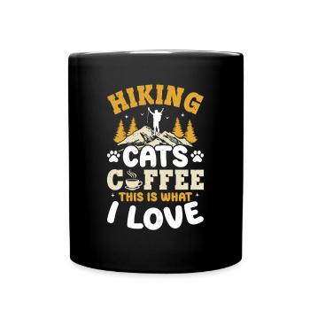 Hiking Cats Coffee This Is What I Love - Mountain - Tasse einfarbig - Schwarz - Vorne