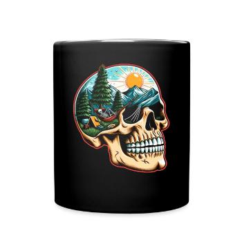 Nature Landscape Mountain Lover Outdoor Hiking - Full Colour Mug - black - Front
