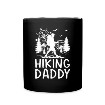 Hiking Daddy Hiking Lover Mountain Hiking Daddy - Tasse einfarbig - Schwarz - Vorne