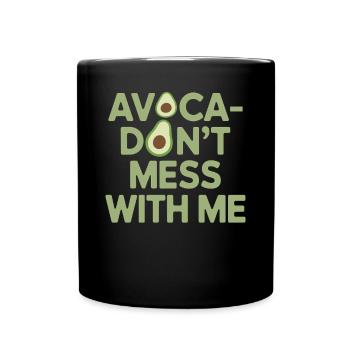 Avocado Vegan Vegetarier Humor - Tasse einfarbig - Schwarz - Vorne