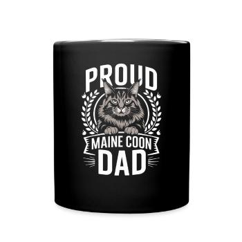 Fier Maine Coon Dad Cat Lover Design - Mug uni - noir - Devant