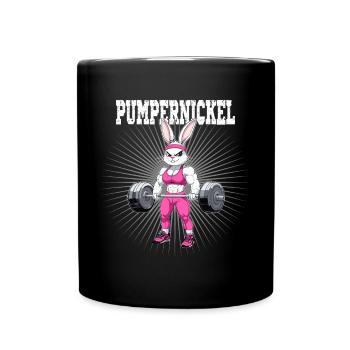 Pumpernickel Bunny Fitness Gym Musculation - Mug uni - noir - Devant