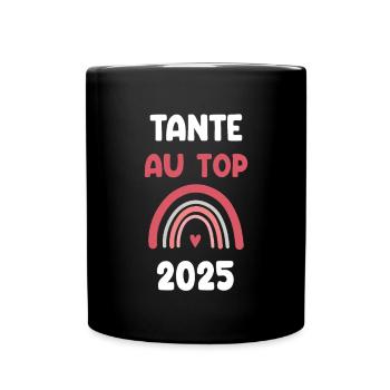 2025 tante au top annonce grossesse - Mug uni - noir - Devant