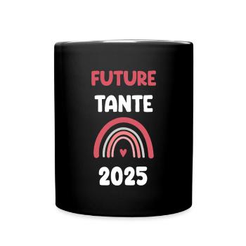 Ankündigung der zukünftigen Schwangerschaft der Tante 2025 - Tasse einfarbig - Schwarz - Vorne