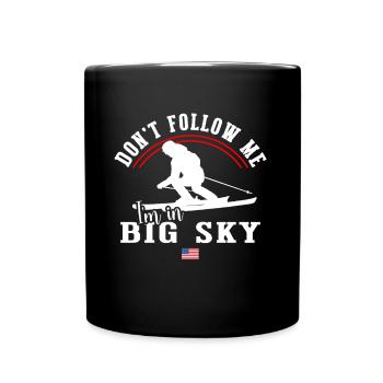 Big Sky Colorado Ski Resort Berge Souvenir - Tasse einfarbig - Schwarz - Vorne