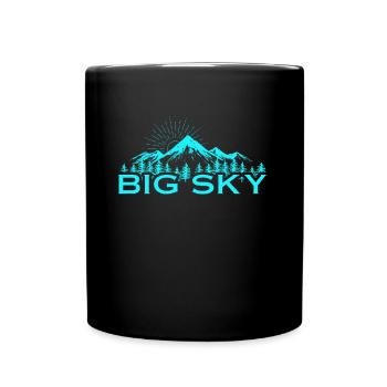 Big Sky Colorado Ski Resort Berge Souvenir - Tasse einfarbig - Schwarz - Vorne