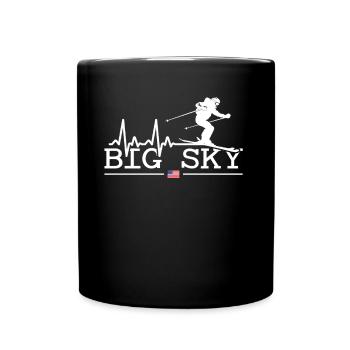 Big Sky Colorado Ski Resort Berge Souvenir - Tasse einfarbig - Schwarz - Vorne