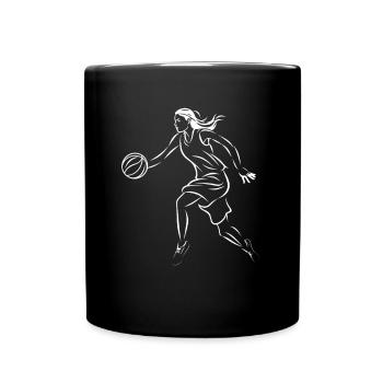 Basketballerin - Tasse einfarbig - Schwarz - Vorne