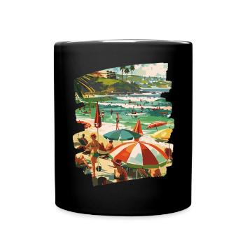 Surfer - Tasse einfarbig - Schwarz - Vorne