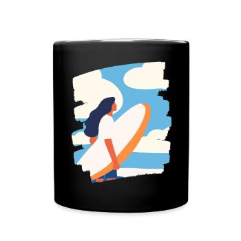 Surfer - Tasse einfarbig - Schwarz - Vorne