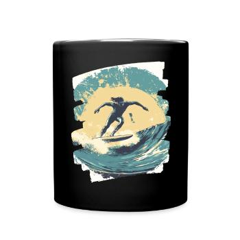 Surfer - Tasse einfarbig - Schwarz - Vorne