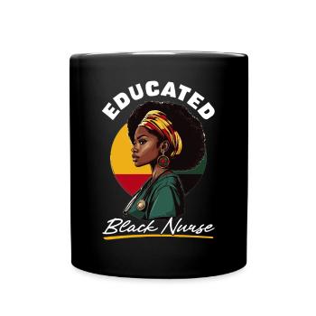 Infirmière de l’histoire des Noirs Infirmière noire instruite - Mug uni - noir - Devant