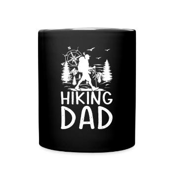 Hiking Dad Hiking Lover Mountain Hiking Daddy - Tasse einfarbig - Schwarz - Vorne