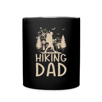 Hiking Dad Hiking Lover Mountain Hiking Dad - Tasse einfarbig - Schwarz - Vorne