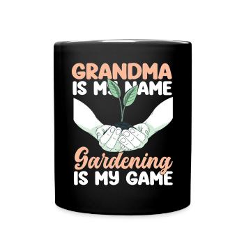 Plant Lover Gardening Grandma - Tasse einfarbig - Schwarz - Vorne