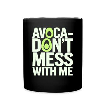 Avocado Liebhaber: Vegan Vegetarisch Spaß - Tasse einfarbig - Schwarz - Vorne
