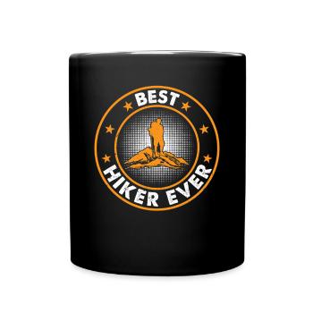 Best Hiker ever - Mountain Hiker Outdoor Hiking - Tasse einfarbig - Schwarz - Vorne