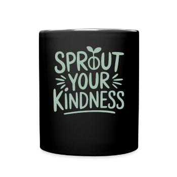 Let Your Kindness Grow - Vegan - Full Colour Mug - black - Front