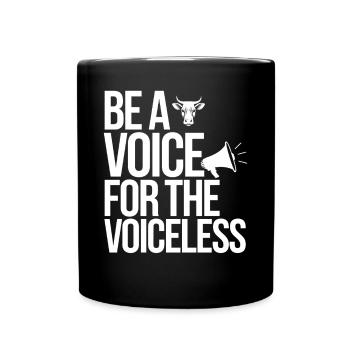 Soyez une voix pour les sans-voix - Vegan - Mug uni - noir - Devant