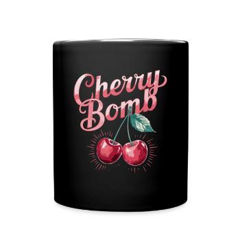 Bombe de cerise pour les amateurs de fruits et les amateurs d’art - Mug uni - noir - Devant