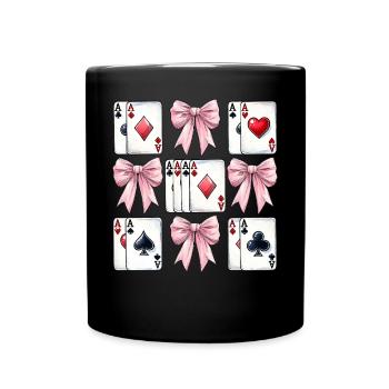 Coquette Bow Poker Fête des Mères Joueurs de Casino - Mug uni - noir - Devant