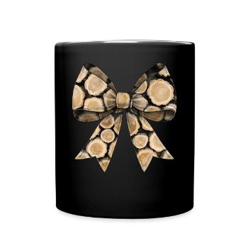 Coquette Bogen Holzarbeiter Logger Mütter Tag Rosa - Tasse einfarbig - Schwarz - Vorne
