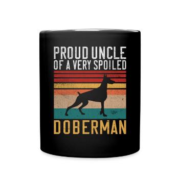 Doberman Gifts - Tasse einfarbig - Schwarz - Vorne