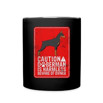 Doberman Gifts - Tasse einfarbig - Schwarz - Vorne