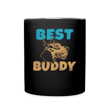 Doberman Gifts - Tasse einfarbig - Schwarz - Vorne