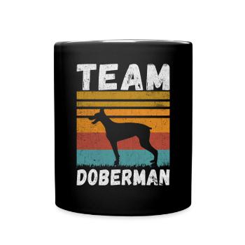Doberman Gifts - Tasse einfarbig - Schwarz - Vorne