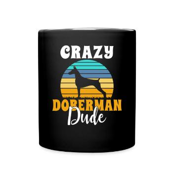 Doberman Gifts - Tasse einfarbig - Schwarz - Vorne