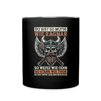 Viking Dad Father's Day Paternity Parent - Full Colour Mug - black - Front