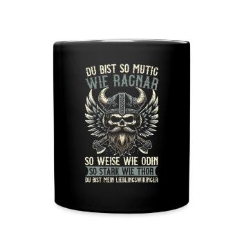 Viking Dad Father's Day Paternity Parent - Full Colour Mug - black - Front