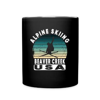Beaver Creek Colorado Ski Resort Berg-Souvenir - Tasse einfarbig - Schwarz - Vorne