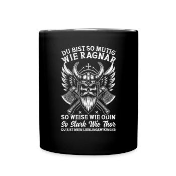 Viking Dad Father's Day Paternity Parent - Full Colour Mug - black - Front