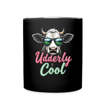 Stay Moo-dy Lustiges Kuh Tierliebhaber Bauernhof - Tasse einfarbig - Schwarz - Vorne