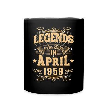April 1959 Birthday Legend - Full Colour Mug - black - Front