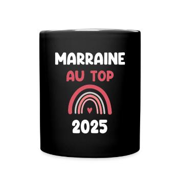 2025 marraine au top annonce grossesse - Mug uni - noir - Devant